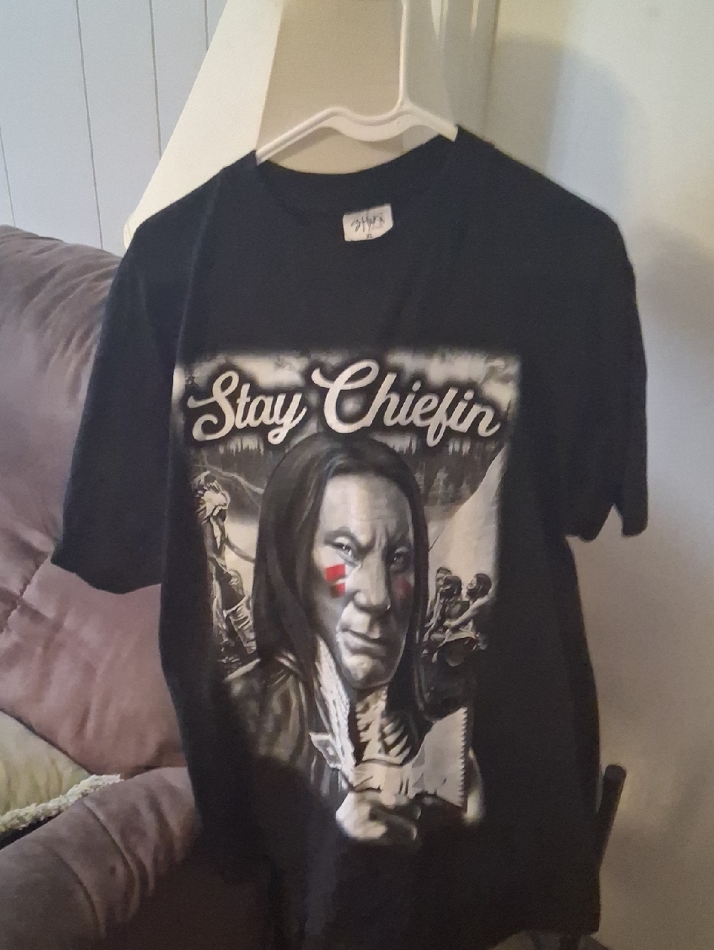 Stay Chiefin Graphic Black Short Sleeve Tee